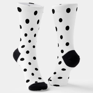 Schwarze und weiße große Polka-Punkte Socken
