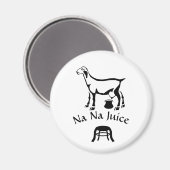 Schwarze und weiße Gruschziege Magnet (Vorderseite/Rückseite)