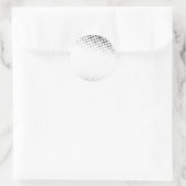 Schwarze und weiße Halftone Punkte texturiert Runder Aufkleber (Tasche)