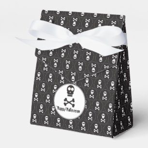 Schwarze und weiße Halloween-Totenkopf-Geschenkbox Geschenkschachtel