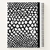 SCHWARZE UND WEISSE HAUTDRUCKER, DESIGN NOTEBOOK NOTIZBLOCK (Rückseite)