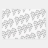 Schwarze und weiße Herzen Geschenkpapier Set (Vorderseite 2)