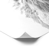 Schwarze und weiße Hochlandkuh Poster (Ecke)