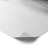 Schwarze und weiße Hochlandkuh Poster (Ecke)