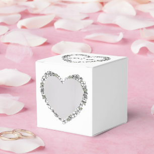 Schwarze und weiße Hochzeit Geschenkschachtel