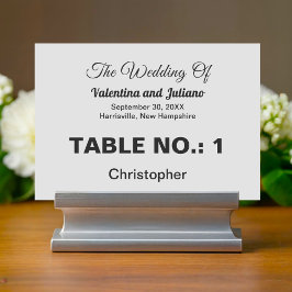 Schwarze und weiße Hochzeitstischnummer Tischnummer