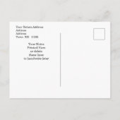 Schwarze und weiße Infinity-Scroll-Hochzeitseinlad Postkarte (Rückseite)