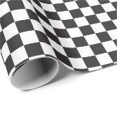 Schwarze und [weiße] Karos Kleine Schachbretter au Geschenkpapier (Rolleneckpunkt)