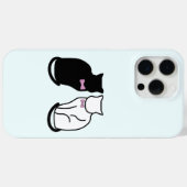 Schwarze und weiße Katze Case-Mate iPhone Hülle (Rückseite (Horizontal))