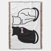 Schwarze und weiße Katze Decke (Vorderseite Vertikal)