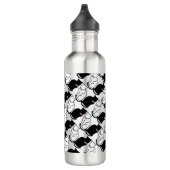 Schwarze und weiße Katze Edelstahlflasche (Rechts)