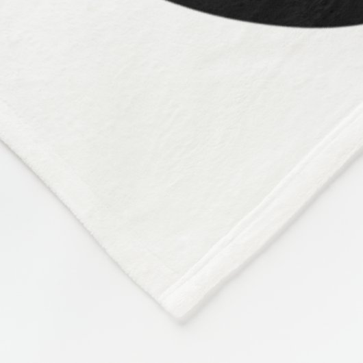 Schwarze und weiße Katze Fleecedecke (Ecke)