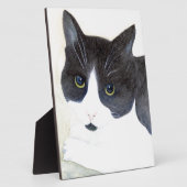 Schwarze und weiße Katze Fotoplatte (Seite)