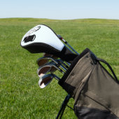 Schwarze und weiße Katze Golf Headcover (In SItu)