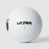 Schwarze und weiße Katze Golfball (Logo)