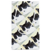 Schwarze und weiße Katze Kleine Geschenktüte (Rückseite)