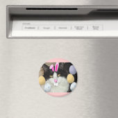 Schwarze und weiße Katze Magnet (In Situ (Geschirrspüler))