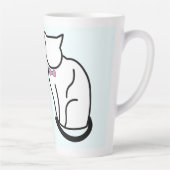 Schwarze und weiße Katze Milchtasse (Rechts)
