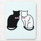 Schwarze und weiße Katze Mousepad (Vorne)