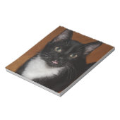 SCHWARZE UND WEISSE KATZE NOTIZBLOCK (Rotiert)