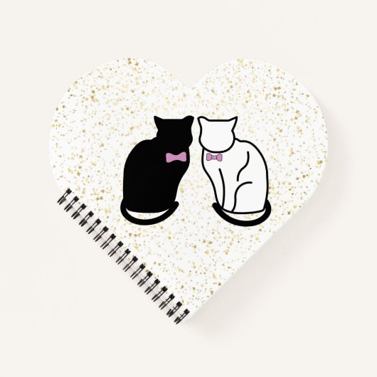 Schwarze und weiße Katze Notizblock (Vorderseite)