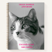 Schwarze und weiße Katze Notizblock (Vorderseite)
