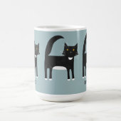 Schwarze und weiße Katze Personalisiert Kaffeetasse (Mittel)
