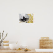 Schwarze und weiße Katze Poster (Küche)