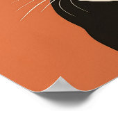 Schwarze und weiße Katze Poster (Ecke)