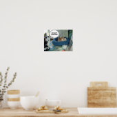 Schwarze und weiße Katze Poster (Küche)