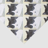 Schwarze und weiße Katze Seidenpapier (Ausschnitt)