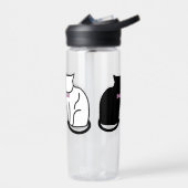 Schwarze und weiße Katze Trinkflasche (Links)