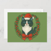 Schwarze und weiße Katze, Weihnachten (Vorne/Hinten)