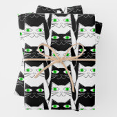 Schwarze und weiße Katzen Geschenkpapier Set (Beispiel)