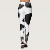 Schwarze und weiße Katzen Leggings (Rückseite)