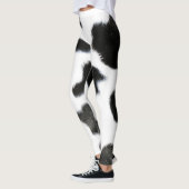 Schwarze und weiße Katzen Leggings (Links)