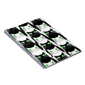 Schwarze und weiße Katzen Notizblock (Rechte Seite)