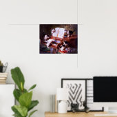 Schwarze und weiße Katzen Poster (Heimbüro)