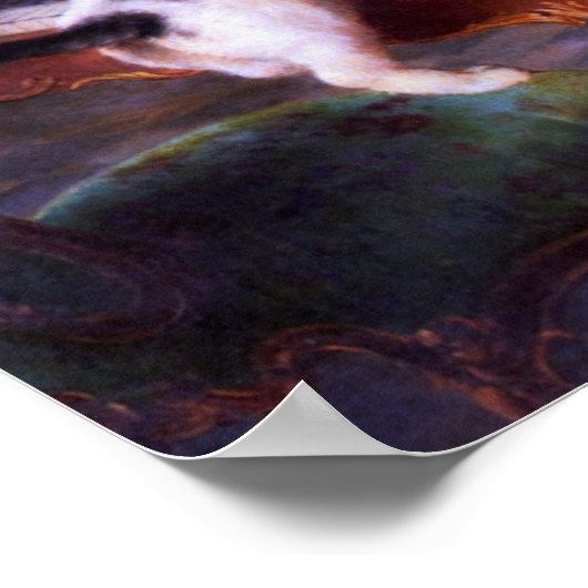 Schwarze und weiße Katzen Poster (Ecke)