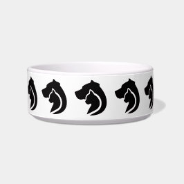 Schwarze und weiße Katzen und Hunde Napf