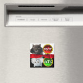 SCHWARZE UND WEISSE KATZKRAFT, SAUBER MAGNET (In Situ (Geschirrspüler))