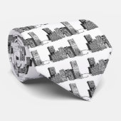 SCHWARZE UND WEISSE KRAWATTE (Gerollt)