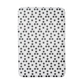 Schwarze und weiße Kreise Badematte (Vorderseite Vertikal)