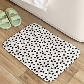 Schwarze und weiße Kreise Badematte