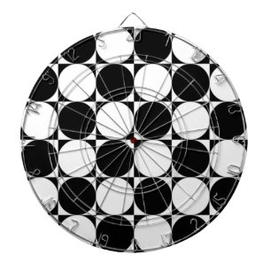SCHWARZE UND WEISSE KREISE DARTSCHEIBE