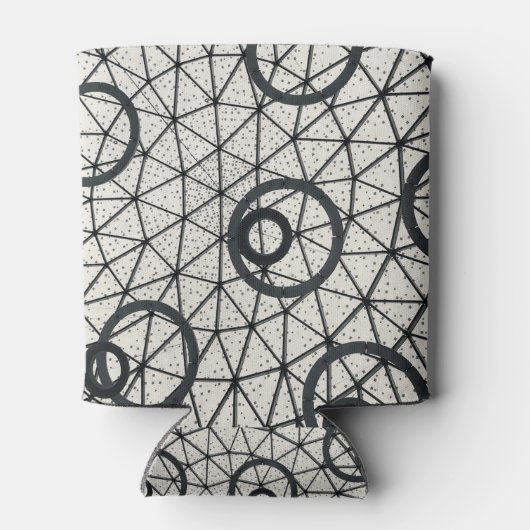 Schwarze und weiße Kreise Dosenkühler (Rückseite)