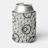 Schwarze und weiße Kreise Dosenkühler (Kanne Rückseite)