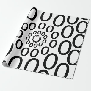 Schwarze und weiße Kreise Geometrisch Geschenkpapier