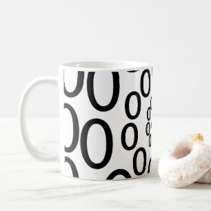 Schwarze und weiße Kreise Geometrisch Kaffeetasse