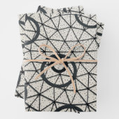 Schwarze und weiße Kreise Geschenkpapier Set (Beispiel)